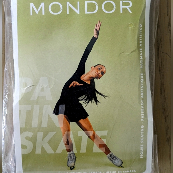 NWT Mondor Footed Skating Tights 3301 Natural Bamboo Light Tan Women's Small - Picture 1 of 5